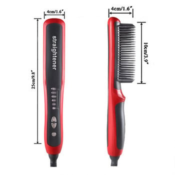 Hair Straight Ηλεκτρικό ισιωτικό μαλλιών Steam Hot Comb Beard Straightener Styler Brush Εργαλεία styling μαλλιών για γυναίκες