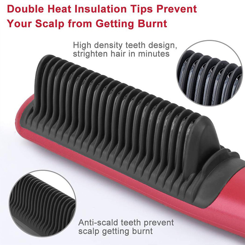 Ravna kosa Električno pegla za kosu Parni vrući češalj Pegla za bradu Četka za oblikovanje kose Alati za oblikovanje kose za žene