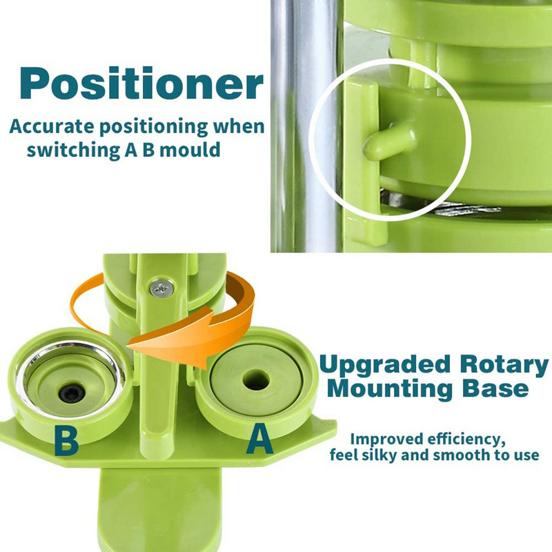 25/32/37/44/58MM Машина за създаване на копчета за значки Направи си сам Машина за създаване на значки, машина за перфориране без инсталация, произведения на изкуството за правене на копчета
