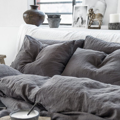 100% vászon párnahuzat ágyhoz egyszínű párnahuzat huzat 50*75 cm párnahuzat boríték Kényelmes lakberendezés