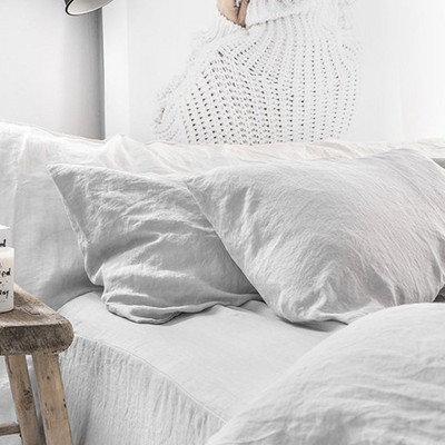 100% vászon párnahuzat ágyhoz egyszínű párnahuzat huzat 50*75 cm párnahuzat boríték Kényelmes lakberendezés