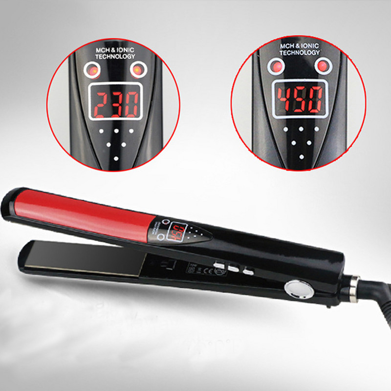 Placă de îndreptat electric 2 în 1 Fier plat de îndreptat și ondulator Instrument ceramică pentru coafarea părului Fier de curling