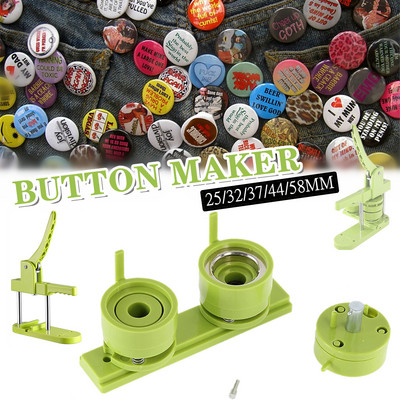 Badge Button Maker Mold 25-58MM Interchangeable Die Mold Badge Punching Die Round Button Mold, Button Making Press Machine Mould