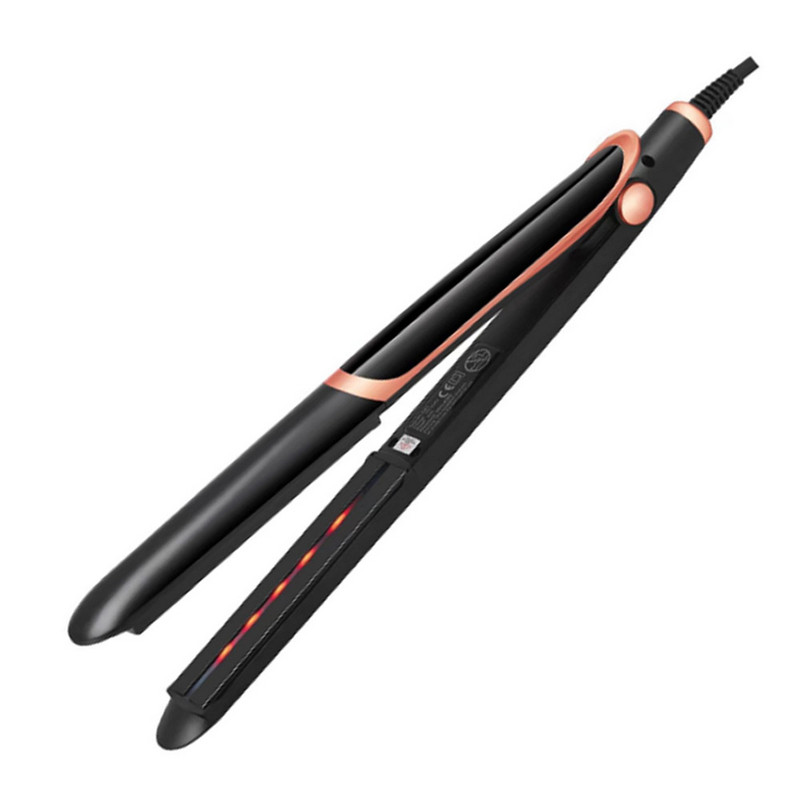 Negatív ionos hajkiegyenesítő hajcsavaró infravörös hajlapos LCD MCH melegítésű gyorstekercses egyenes hajszálas Pro hajformázó eszközök