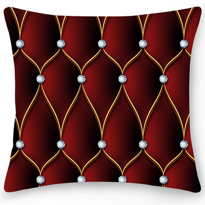 1db Geometric Print párnahuzat Kétoldalas poliészter párnahuzat lakberendezési párnahuzat autós kanapé párnahuzat otthoni dekoráció