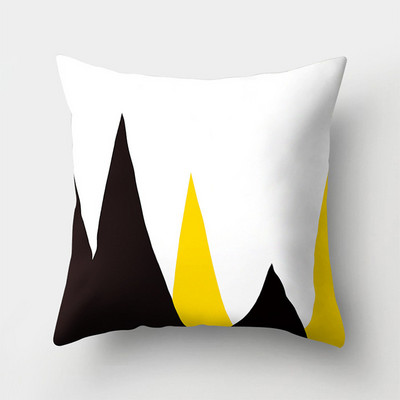 45X45CM geometriai nyomtatás sárga színű csík párnahuzat hálószoba nappali autós ülés kanapé Puha párnahuzat otthoni dekoráció