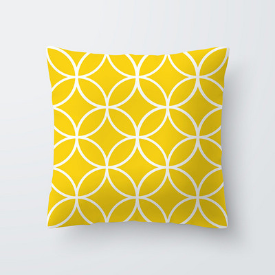 45X45CM geometriai nyomtatás sárga színű csík párnahuzat hálószoba nappali autós ülés kanapé Puha párnahuzat otthoni dekoráció