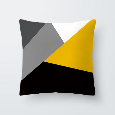 45X45CM geometriai nyomtatás sárga színű csík párnahuzat hálószoba nappali autós ülés kanapé Puha párnahuzat otthoni dekoráció