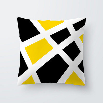 45X45CM geometriai nyomtatás sárga színű csík párnahuzat hálószoba nappali autós ülés kanapé Puha párnahuzat otthoni dekoráció