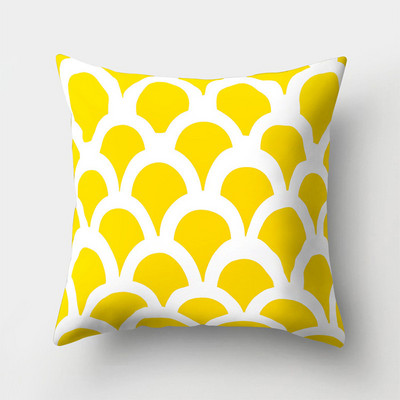 45X45CM geometriai nyomtatás sárga színű csík párnahuzat hálószoba nappali autós ülés kanapé Puha párnahuzat otthoni dekoráció