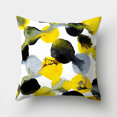 45X45CM geometriai nyomtatás sárga színű csík párnahuzat hálószoba nappali autós ülés kanapé Puha párnahuzat otthoni dekoráció