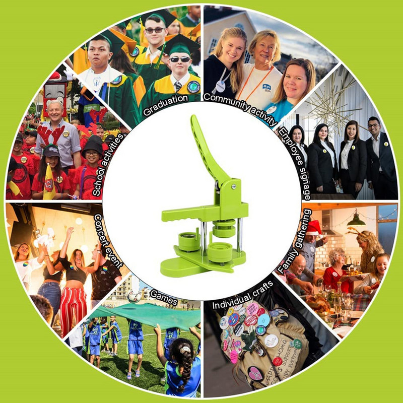 25MM-58MM Stroj za izradu gumba za značke, Stroj za prešanje bedževa bez instalacije za izradu dijelova gumba za umjetničke rukotvorine DIY