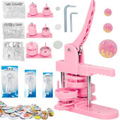 Μηχάνημα κουμπιών 25+32+58mm Σετ DIY Badges πολλαπλών μεγεθών, εξαρτήματα κουμπιών 300 τμχ+Κόπτης κύκλου+καλούπι, Μηχάνημα κατασκευής πρέσας σημάτων