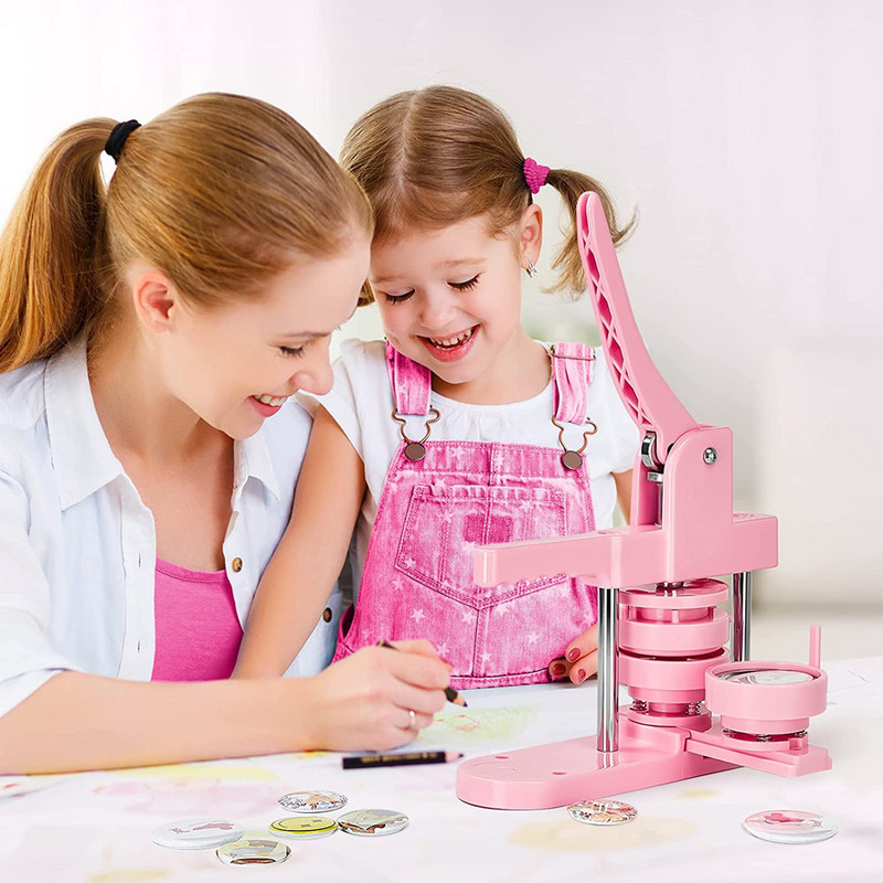 Μηχάνημα κουμπιών 25+32+58mm Σετ DIY Badges πολλαπλών μεγεθών, εξαρτήματα κουμπιών 300 τμχ+Κόπτης κύκλου+καλούπι, Μηχάνημα κατασκευής πρέσας σημάτων