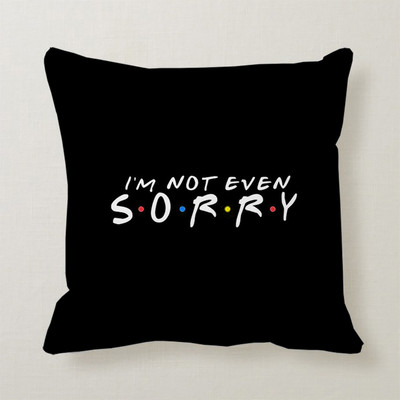 Classic Friends TV Show Crni jastučnica s otisnutim citatom Poliesterska četvrtasta jastučnica Home Hotel Auto Ukrasna jastučnica