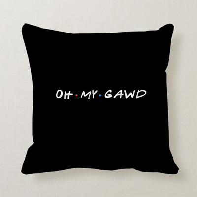 Classic Friends TV Show Crni jastučnica s otisnutim citatom Poliesterska četvrtasta jastučnica Home Hotel Auto Ukrasna jastučnica