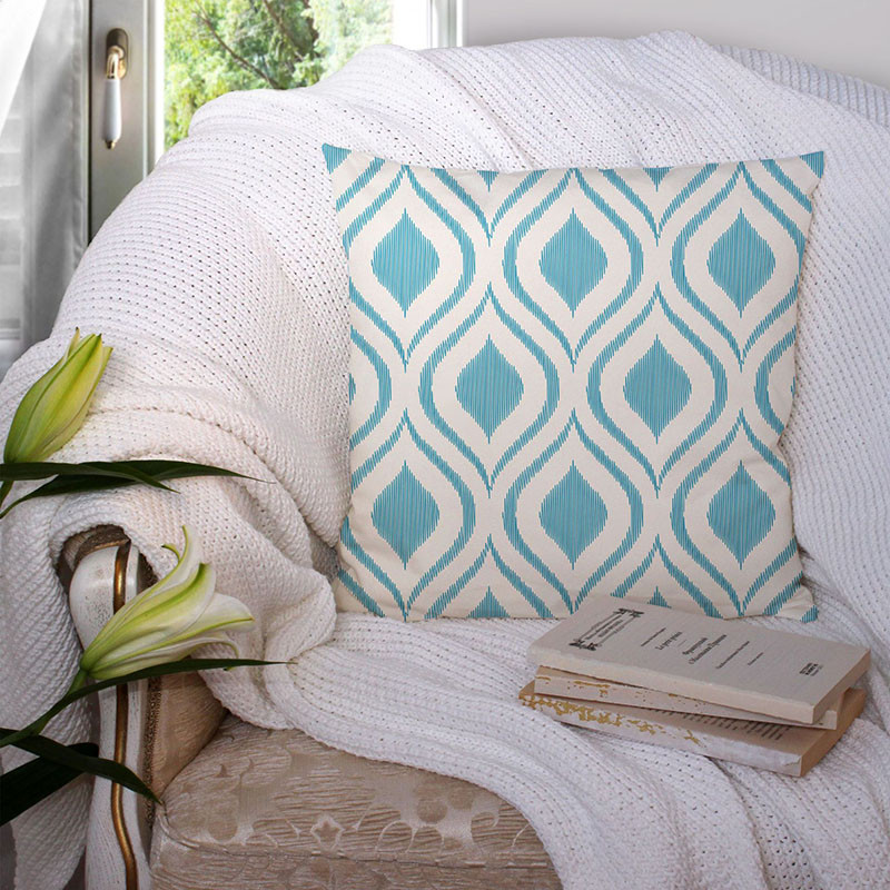 Boho menta zöld párnahuzat dekoratív párnahuzat 45*45 cm modern geometriájú nyomtatás párnahuzat kanapé kanapé kidobó párnahuzat