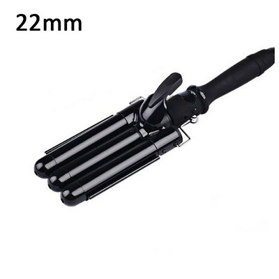 SONOFLY 22mm LCD ondulator de par electric triplu butoi ceramica ondulator par ondulat instrumente de styling anioni încălzire rapidă JF-112