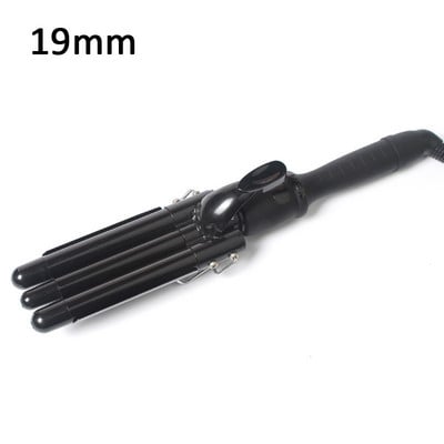 SONOFLY 22mm LCD ondulator de par electric triplu butoi ceramica ondulator par ondulat instrumente de styling anioni încălzire rapidă JF-112