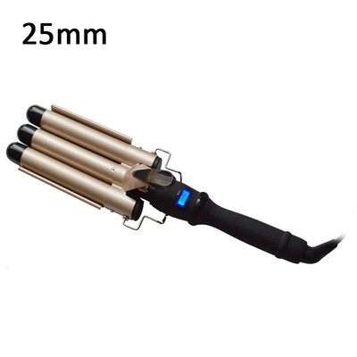 SONOFLY 22mm LCD ondulator de par electric triplu butoi ceramica ondulator par ondulat instrumente de styling anioni încălzire rapidă JF-112