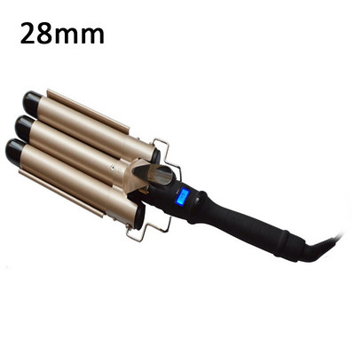 SONOFLY 22mm LCD ondulator de par electric triplu butoi ceramica ondulator par ondulat instrumente de styling anioni încălzire rapidă JF-112