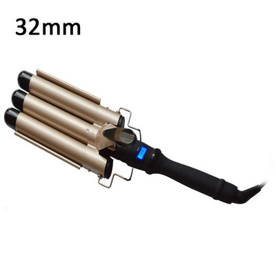 SONOFLY 22mm LCD ondulator de par electric triplu butoi ceramica ondulator par ondulat instrumente de styling anioni încălzire rapidă JF-112