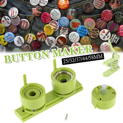 Kalup za izradu gumba za značke 25-58MM izmjenjivi kalup za kalupe za kalupe za bušenje okruglih gumba, kalup za prešu za izradu gumba