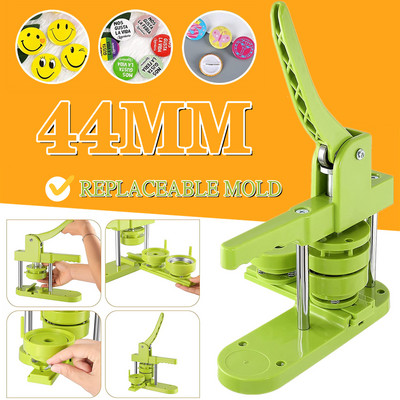 Μηχάνημα κατασκευής κουμπιών σήματος για καλλιτεχνικές χειροτεχνίες, Μηχανή κατασκευής σημάτων με κουμπιά πιέζοντας DIY με αντικαταστάσιμο καλούπι 25/32/37/44/58mm