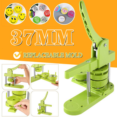 Μηχάνημα κατασκευής κουμπιών σήματος για καλλιτεχνικές χειροτεχνίες, Μηχανή κατασκευής σημάτων με κουμπιά πιέζοντας DIY με αντικαταστάσιμο καλούπι 25/32/37/44/58mm