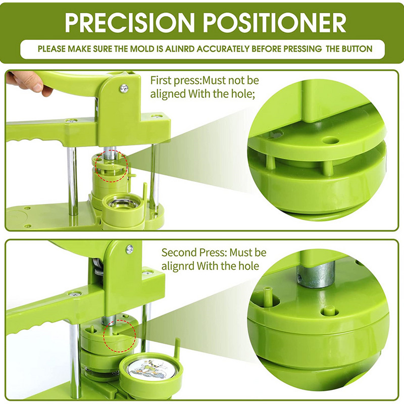 Μηχάνημα κατασκευής κουμπιών σήματος για καλλιτεχνικές χειροτεχνίες, Μηχανή κατασκευής σημάτων με κουμπιά πιέζοντας DIY με αντικαταστάσιμο καλούπι 25/32/37/44/58mm