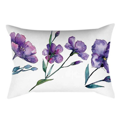 Botanical Mosaic Art otthoni poliészter dekor párnahuzat elegáns nappali kanapé téglalap alakú párnahuzat 30x50 cm párnahuzat