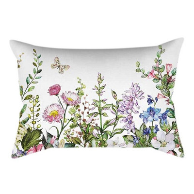 Botanical Mosaic Art otthoni poliészter dekor párnahuzat elegáns nappali kanapé téglalap alakú párnahuzat 30x50 cm párnahuzat