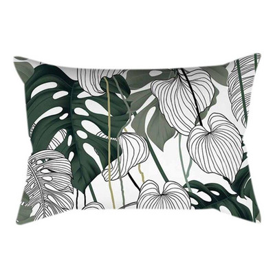 Botanical Mosaic Art otthoni poliészter dekor párnahuzat elegáns nappali kanapé téglalap alakú párnahuzat 30x50 cm párnahuzat