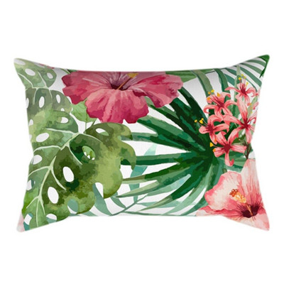 Botanical Mosaic Art otthoni poliészter dekor párnahuzat elegáns nappali kanapé téglalap alakú párnahuzat 30x50 cm párnahuzat