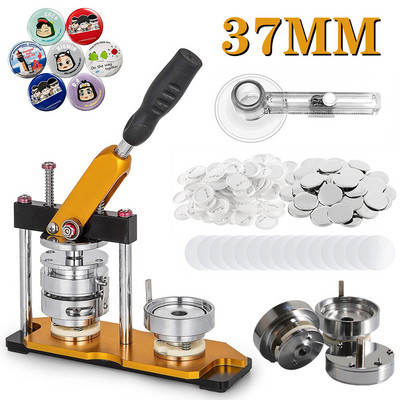 Stroj za izradu gumba DIY set bedževa za značke, 25/32/37/44/58 MM stroj za prešanje znački sa 100 dijelova gumba + kružni rezač + kalup