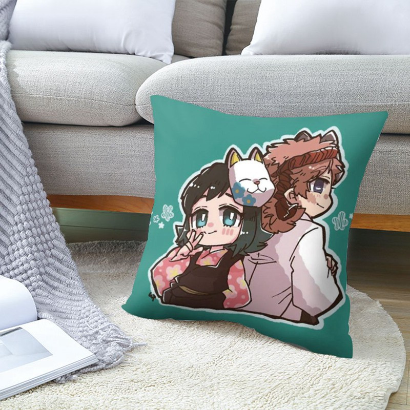 Huse de perne de canapea Cartoon japonez Anime Demon Slayer Perna Scaun Decor Home Față de pernă Față de pernă