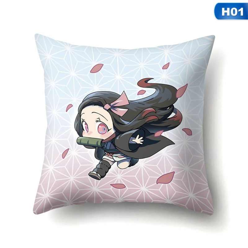 Huse de perne de canapea Cartoon japonez Anime Demon Slayer Perna Scaun Decor Home Față de pernă Față de pernă