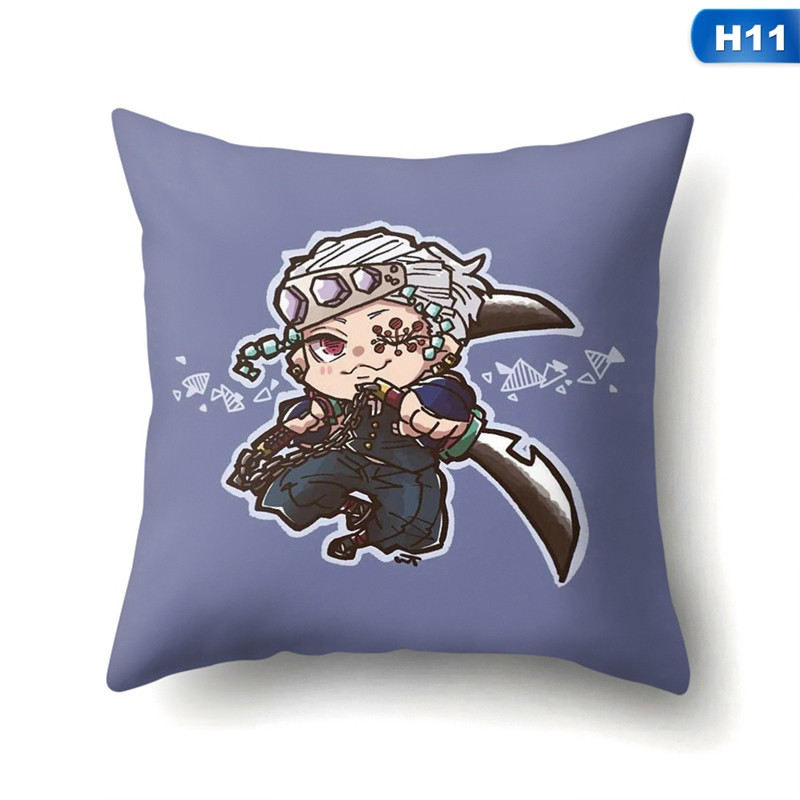 Huse de perne de canapea Cartoon japonez Anime Demon Slayer Perna Scaun Decor Home Față de pernă Față de pernă