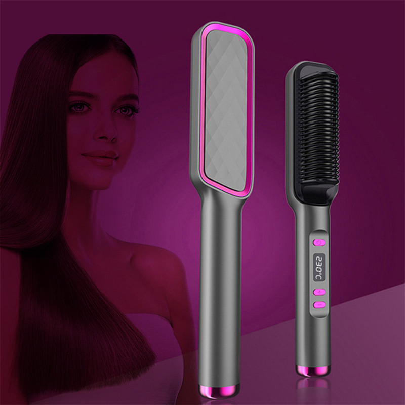 Novi češalj za ravnanje kose Muška četka za ravnanje brade Turmalin Keramička četka za uvijače za kosu Češalj za ravnanje kose Uvijači
