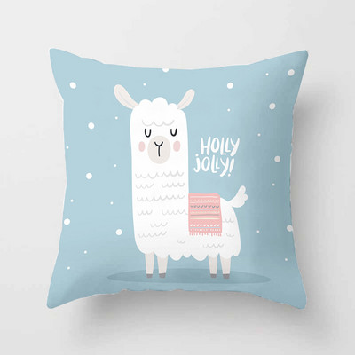 45cm*45cm Alpaca Animal Dekoratív párnák Párnahuzat Poliészter párnahuzat Otthoni dekorációs párnahuzat Kanapépárna 40853