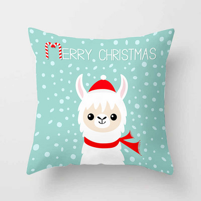 45cm*45cm Alpaca Animal Dekoratív párnák Párnahuzat Poliészter párnahuzat Otthoni dekorációs párnahuzat Kanapépárna 40853