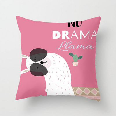 45cm*45cm Alpaca Animal Dekoratív párnák Párnahuzat Poliészter párnahuzat Otthoni dekorációs párnahuzat Kanapépárna 40853