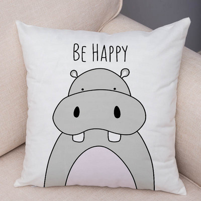 Nordic Zebra Hippo Girafă Leu Crocodil Husă de pernă Decor Animal Husă de pernă pentru canapea Față de pernă Huse de pernă
