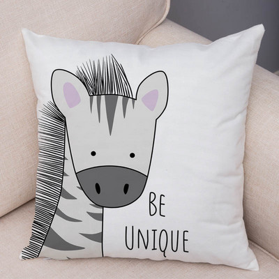 Nordic Zebra Hippo Girafă Leu Crocodil Husă de pernă Decor Animal Husă de pernă pentru canapea Față de pernă Huse de pernă