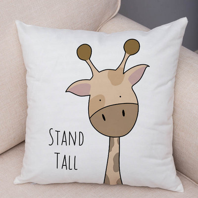 Nordic Zebra Hippo Girafă Leu Crocodil Husă de pernă Decor Animal Husă de pernă pentru canapea Față de pernă Huse de pernă
