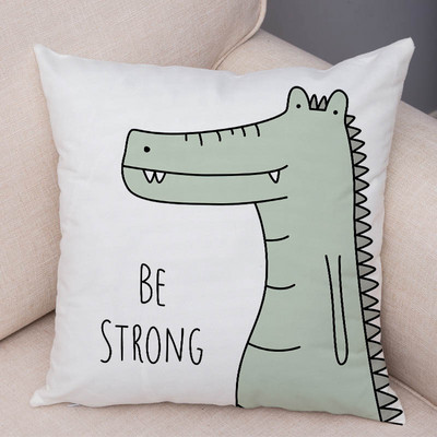 Nordic Zebra Hippo Girafă Leu Crocodil Husă de pernă Decor Animal Husă de pernă pentru canapea Față de pernă Huse de pernă