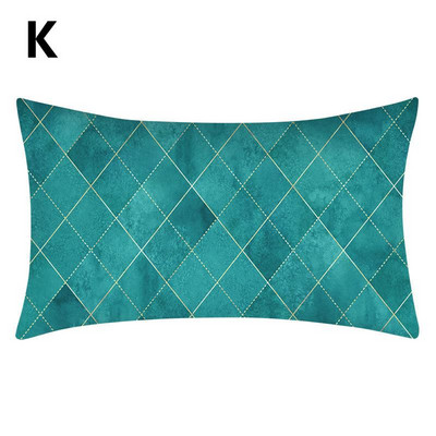 1db lakberendezési párnahuzat védő kékeszöld kék téglalap alakú ágyéki párnahuzat párnahuzat 30x50cm