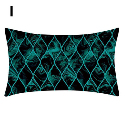 1db lakberendezési párnahuzat védő kékeszöld kék téglalap alakú ágyéki párnahuzat párnahuzat 30x50cm