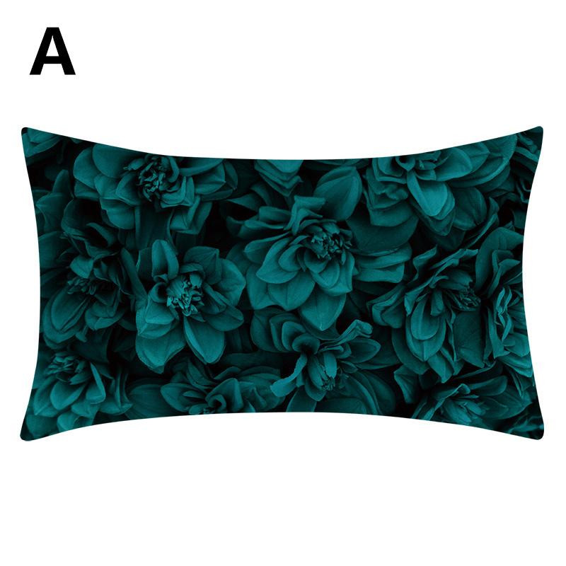 1db lakberendezési párnahuzat védő kékeszöld kék téglalap alakú ágyéki párnahuzat párnahuzat 30x50cm