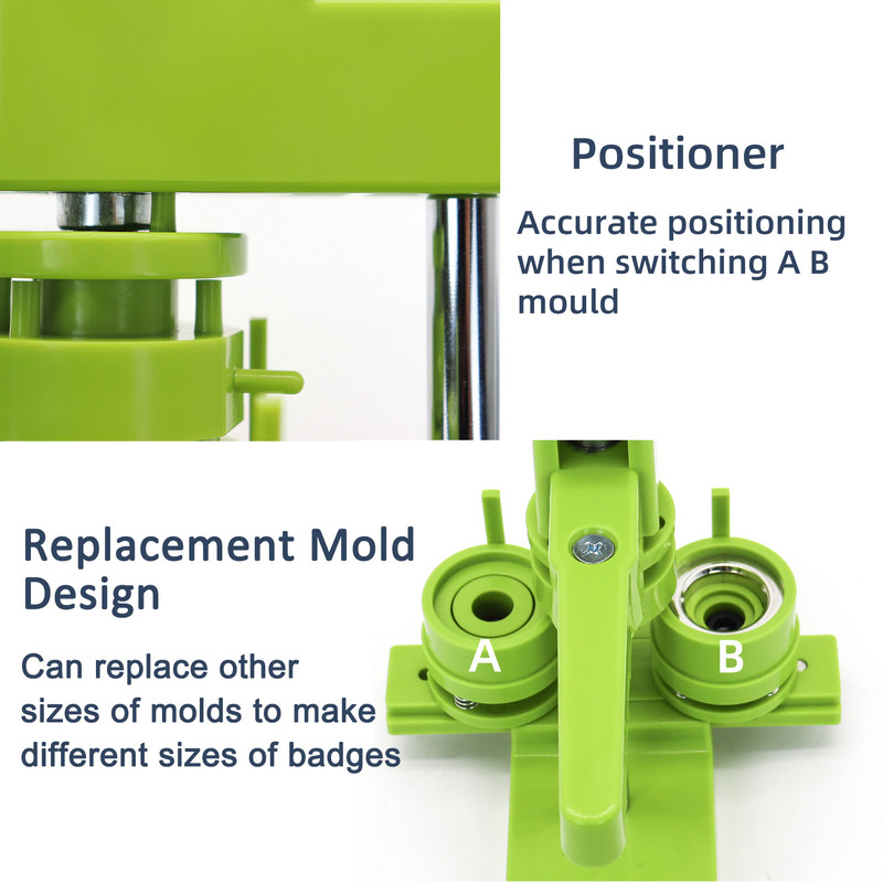 Ženklelių gaminimo mašinos smeigtuko mygtuko paspaudimo pjaustytuvo apskritimo mygtuko ženkliukų mašinos ženkliukų mygtukų gamybos rinkiniai